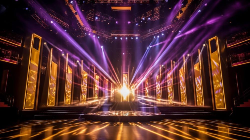 Concert stage lighting Professional event stage with lighting setup
